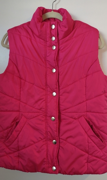 Pink Athletech Sleeveless Puffer Jacket Size M - Picture 2 of 13